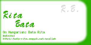 rita bata business card